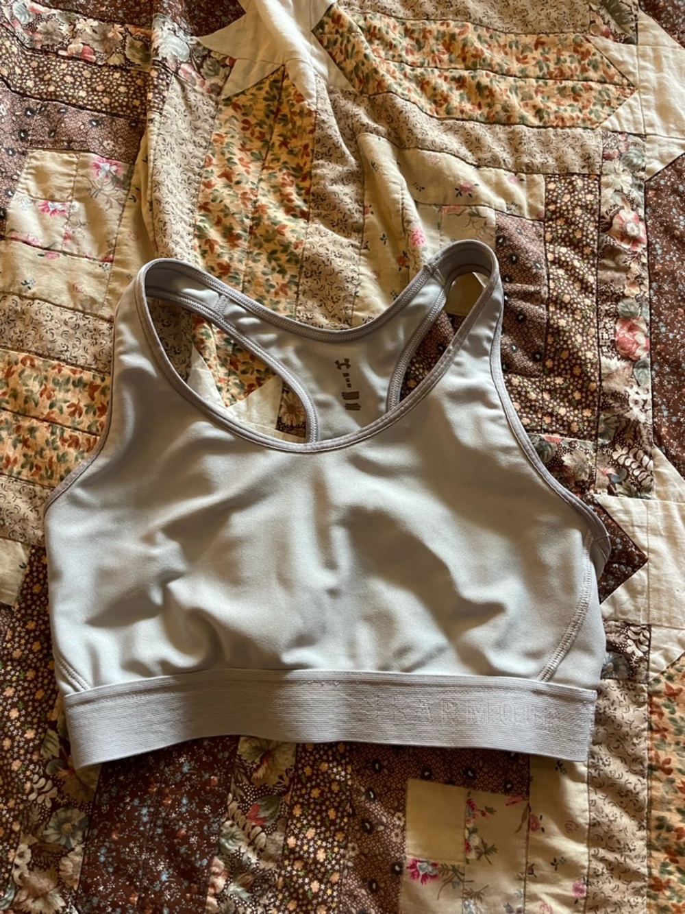 Under Armour Light Gray Racerback Sports Bra